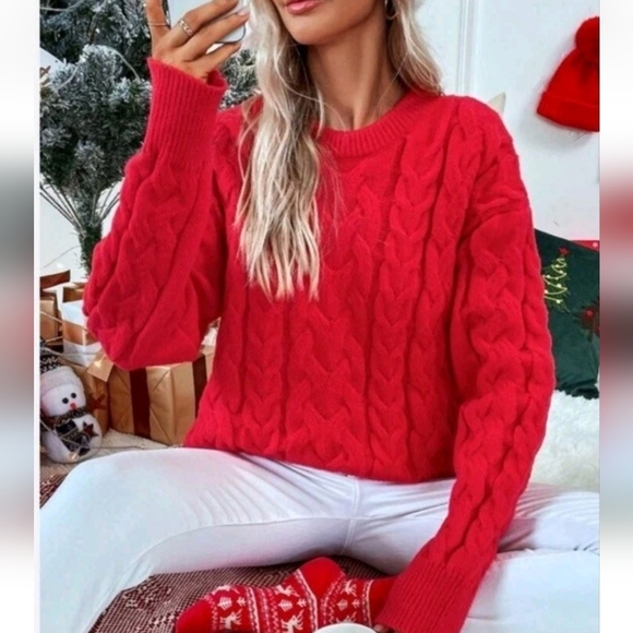 Philosophy Sweaters - Philosophy Red Apple‎ Cable Knit Sweater NWT